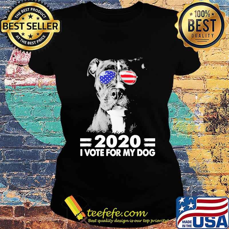 Pitbull 2020 i vote for my dog american flag s Ladies tee Pitbull 2020 i vote for my dog american flag s Ladies tee