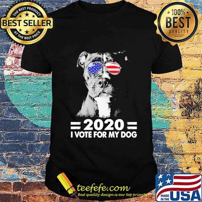 Pitbull 2020 i vote for my dog american flag shirt