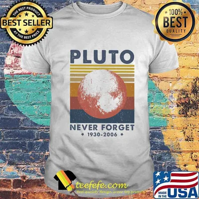 Pluto never for get 1930 2006 stars line vintage retro shirt