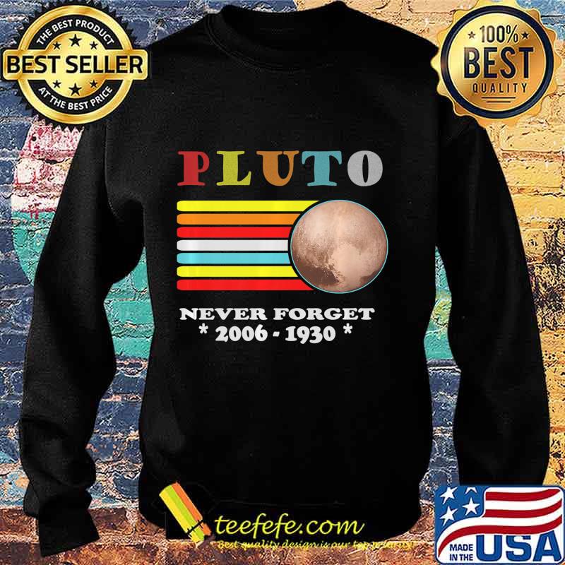 Pluto Never Forget 1930 - 2006 Vintage Space Science Outfit Premium T-Shirt Sweater Pluto Never Forget 1930 - 2006 Vintage Space Science Outfit Premium T-Shirt Sweater