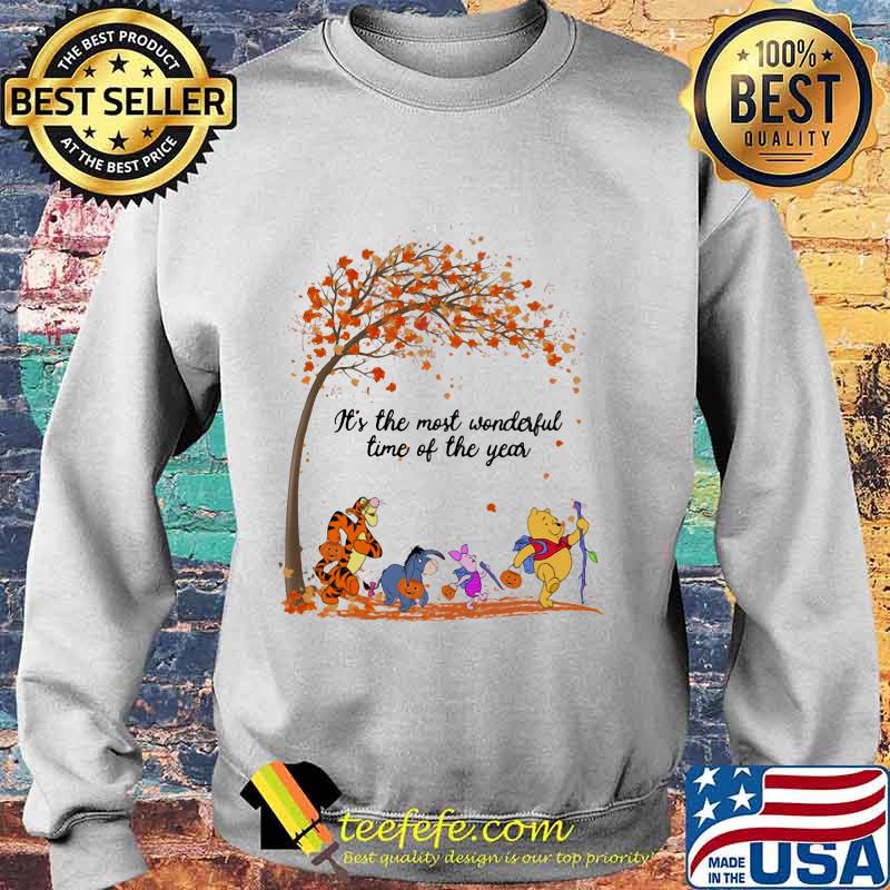 Pooh and friends it's the most wonderful time of the year leaves tree s Sweater Pooh and friends it's the most wonderful time of the year leaves tree s Sweater