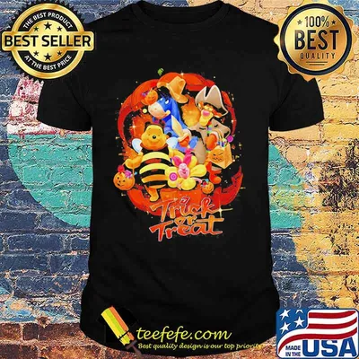 Pooh and friends trick or treat pumpkin happy halloween shirt