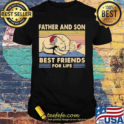 Portland trail blazers father and son best friends for life vintage retro shirt