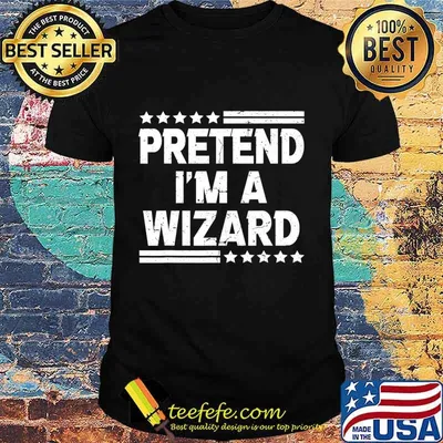 Pretend I'm A Wizard Costume Funny Lazy Halloween T-Shirt