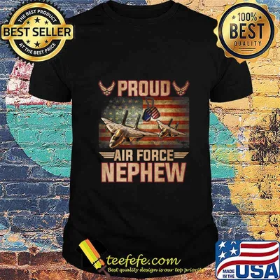 Proud Air Force Nephew T-Shirt Veterans Day T-Shirt