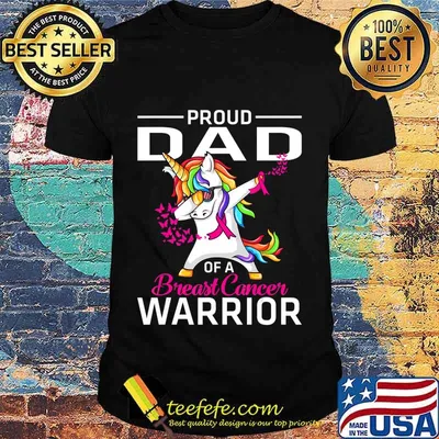 Proud DAD Of A Breast Cancer Warrior Awareness T-Shirt