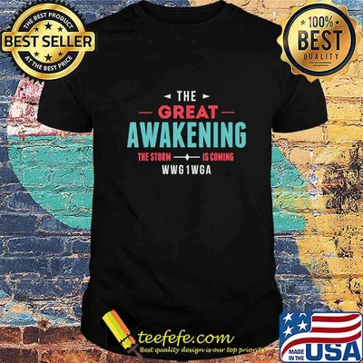 Qanon The Great Awakening T-Shirt WWG1WGA Storm Is Coming T-Shirt