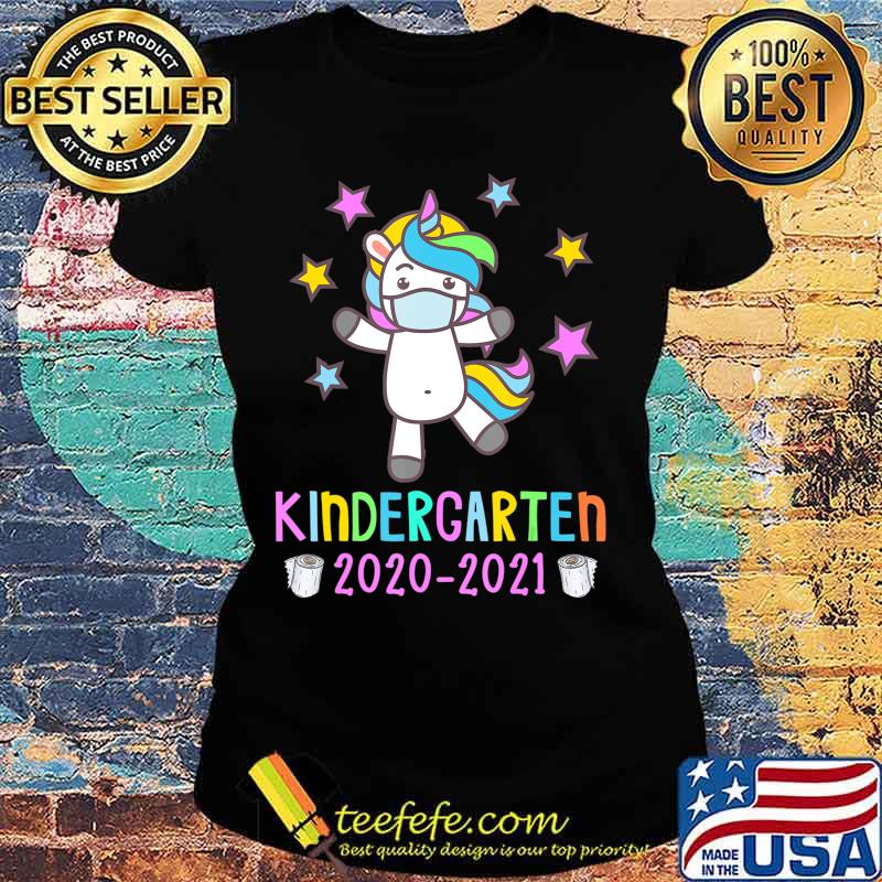 Quarantine Unicorn Hello Kindergarten 2020 Back To School T-Shirt Ladies tee Quarantine Unicorn Hello Kindergarten 2020 Back To School T-Shirt Ladies tee