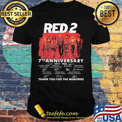 Red 2 7th anniversary 2013 2020 thank for the memories signatures shirt