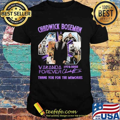 Rip chadwick 43 wakanda forever 1976 2020 thank you for the memories signatures shirt