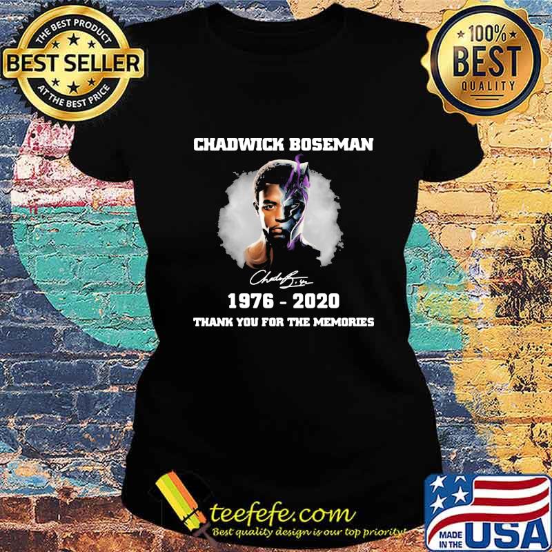 Rip chadwick black panther 1976 2020 thank you for the memories signature s Ladies tee Rip chadwick black panther 1976 2020 thank you for the memories signature s Ladies tee