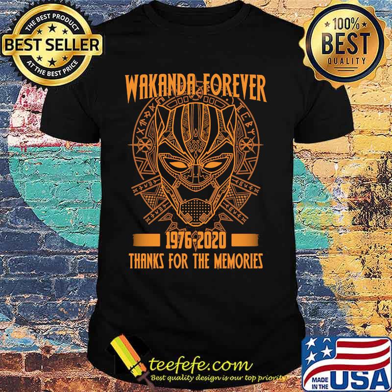 Rip chadwick black panther 1976 2020 thanks for the memories shirt