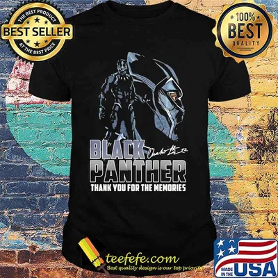 Rip chadwick black panther thank you for the memories signature shirt