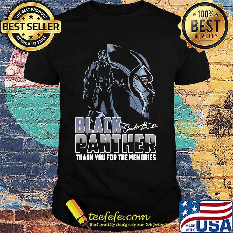 Rip chadwick black panther thank you for the memories signature shirt