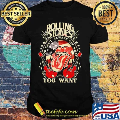 Rolling band you can't always get what you want american flag stars shirt