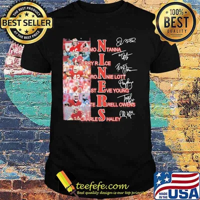 San francisco 49ers niners football signatures shirt