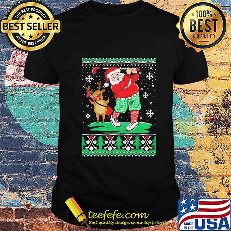 Santa claus and reindeer ugly christmas shirt Santa claus and reindeer ugly christmas shirt