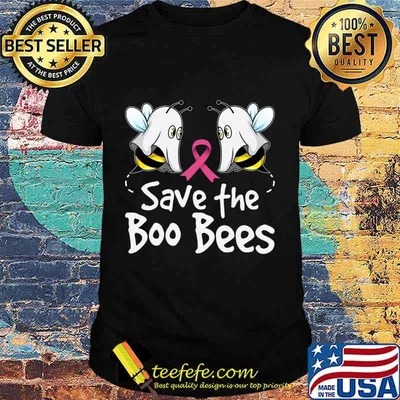 Save The Boo Bees Funny Breast Cancer Awareness Halloween T-Shirt