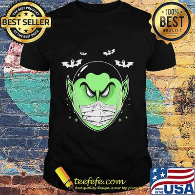 Scary Dracula Head Funny Halloween Costume Vampire Count T-Shirt