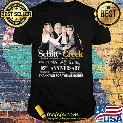 Schitt creek 05th anniversary 2015 2020 thank for the memories signatures shirt