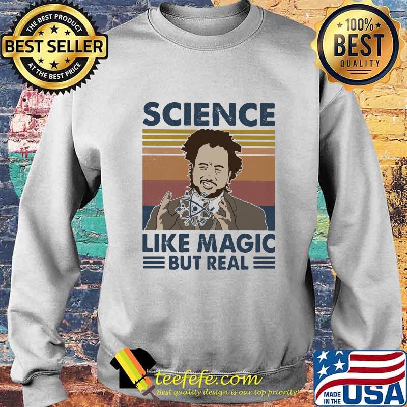 Science like magic but real vintage retro s Sweater Science like magic but real vintage retro s Sweater
