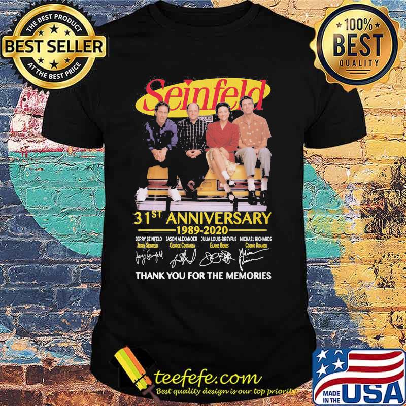 Seinfeld 31st anniversary 1989 2020 thank for the memories signatures shirt