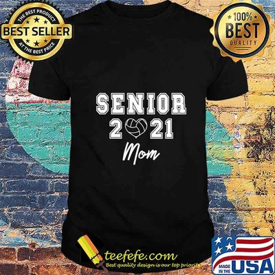Senior 2021 Volleyball Mom Gift Long Sleeve T-Shirt