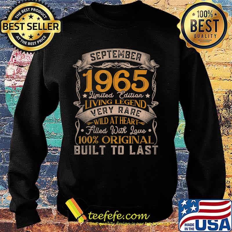September 1965 Vintage 55th Birthday Classic 55 Years Old T-Shirt Sweater September 1965 Vintage 55th Birthday Classic 55 Years Old T-Shirt Sweater