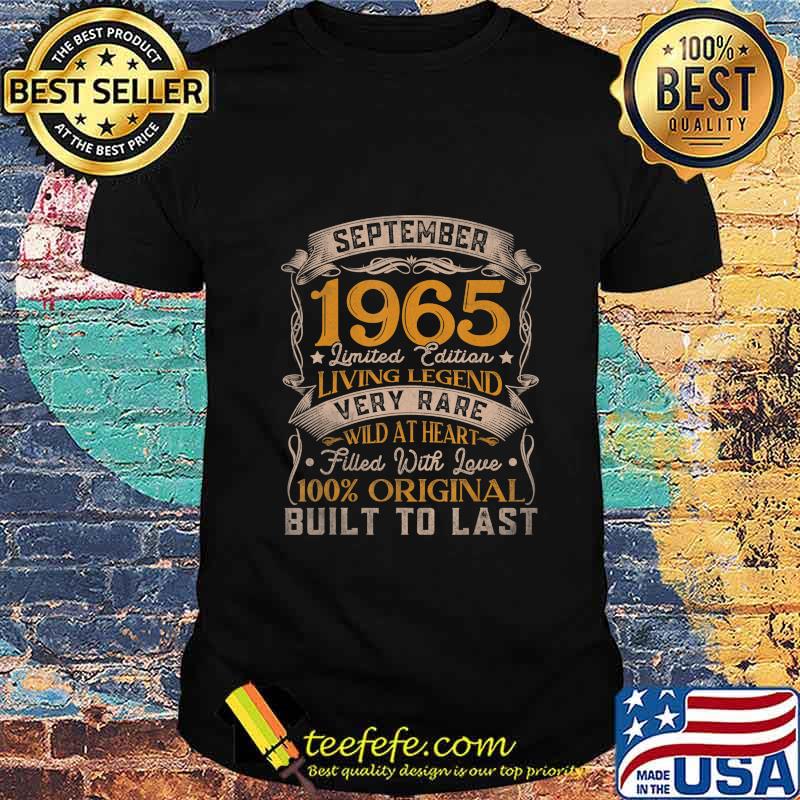 September 1965 Vintage 55th Birthday Classic 55 Years Old T-Shirt