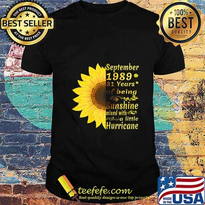 September Girls 1989 Shirt 31st Birthday Gift 31 Years Old T-Shirt