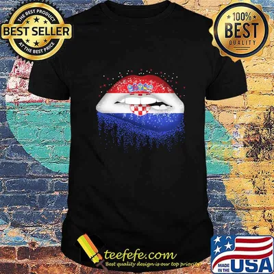 Sexy Lips Kiss Mouth Croatia Flag Shirt