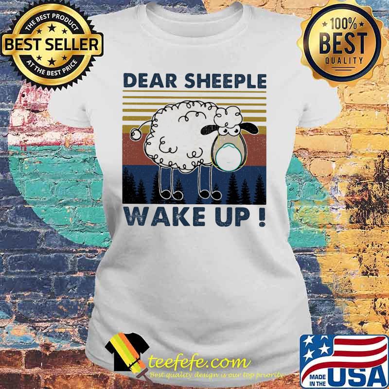 Sheep dear sheeple wake up vintage retro s Laides tee Sheep dear sheeple wake up vintage retro s Laides tee