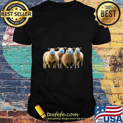 Sheep Wearing Mask Anti-Mask T-Shirt