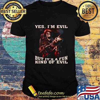 Skeleton satan yes i'm devil but it's a fun kind of evil shirt