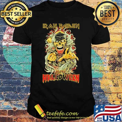 Skull iron maiden happy halloween shirt