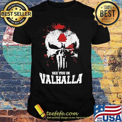 Skull see you in valhalla shirt