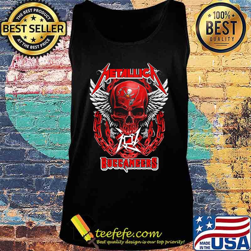 Skull wings metallica tampa bay buccaneers s Tank top Skull wings metallica tampa bay buccaneers s Tank top