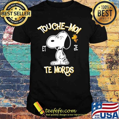 Snoopy and woodstock touche moi et je te mords shirt