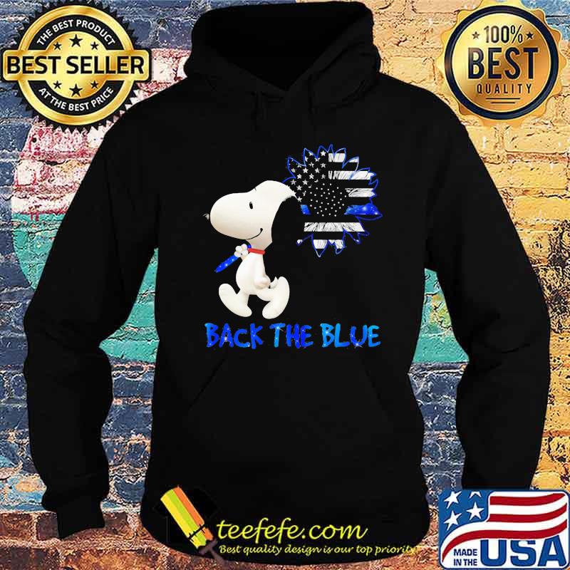 Snoopy holding sunflower back the blue american flag s Hoodie Snoopy holding sunflower back the blue american flag s Hoodie