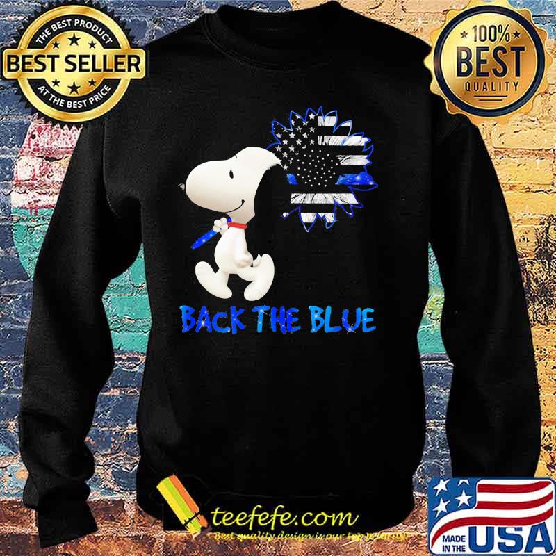 Snoopy holding sunflower back the blue american flag s Sweater Snoopy holding sunflower back the blue american flag s Sweater