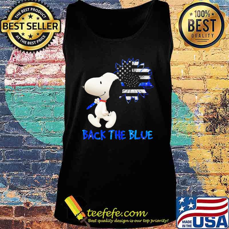 Snoopy holding sunflower back the blue american flag s Tank top Snoopy holding sunflower back the blue american flag s Tank top