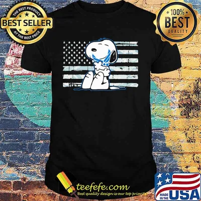 Snoopy hug pride american flag shirt