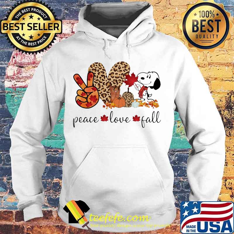Snoopy peace love fall leopard s Hoodie Snoopy peace love fall leopard s Hoodie