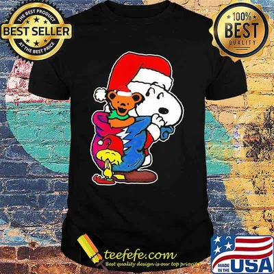 Snoopy woodstock and bear grateful dead merry christmas shirt