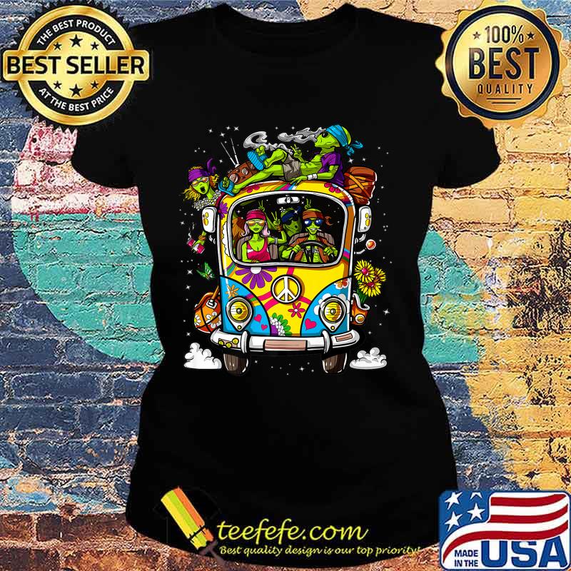 Space Aliens Hippie Van Stoner Weed Psychedelic Festival Premium T-Shirt Ladies tee Space Aliens Hippie Van Stoner Weed Psychedelic Festival Premium T-Shirt Ladies tee