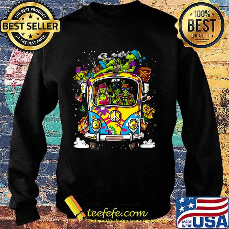 Space Aliens Hippie Van Stoner Weed Psychedelic Festival Premium T-Shirt Sweater Space Aliens Hippie Van Stoner Weed Psychedelic Festival Premium T-Shirt Sweater