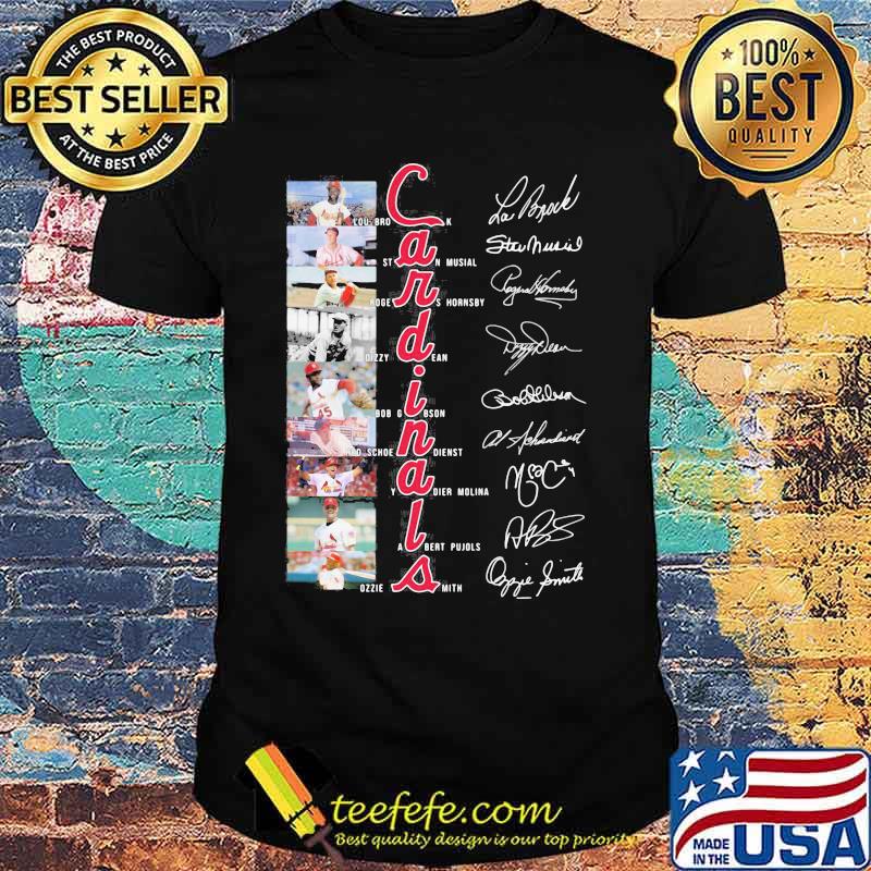 St.louis cardinals team baseball players signatures shirt