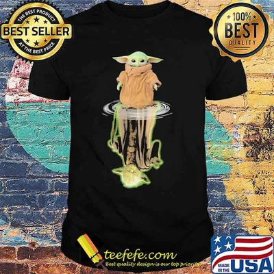 Star wars baby yoda water reflection shirt