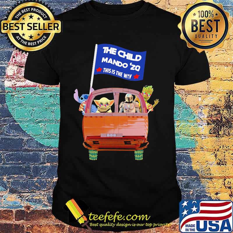 Star wars characters riding car the child mando 2020 this is the way shirt Star wars characters riding car the child mando 2020 this is the way shirt
