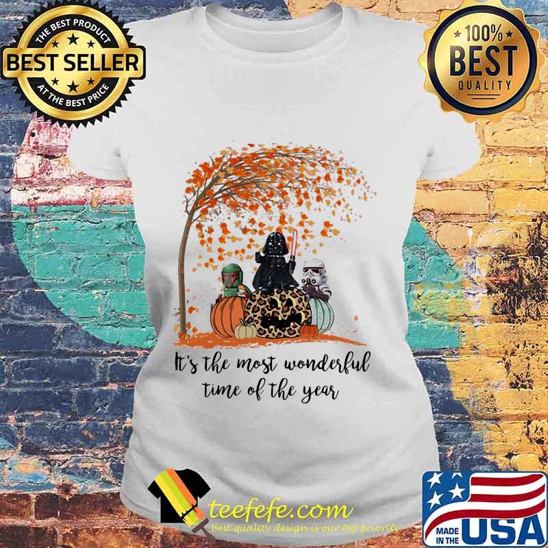 Star wars darth vader it's the most wonderful time of the year leaves tree pumpkins leopard s Laides tee Star wars darth vader it's the most wonderful time of the year leaves tree pumpkins leopard s Laides tee